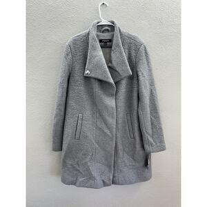 Kenneth Cole Womens Peacoat Size XXL NWTs Gray Boucle Wool Fencer Collar